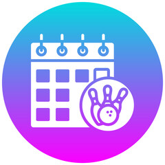 Wall Mural - Daily Tournaments vector icon. Can be used for Bowling iconset.