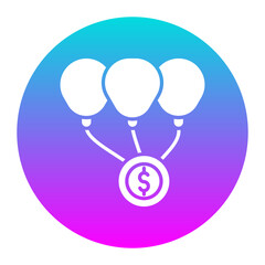 Sticker - Balloon Loan vector icon. Can be used for Credit And Loan iconset.