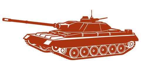 Tank Silhouette Design: Dynamic Military Vehicle Image for Posters