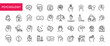 © InvisionFrameStudio - Psychology and mental health icons. Large set of psychology and mental health trendy minimal icons. Brain, Emotions icon. Design signs for web page, mobile app, packaging design. Vector illustration