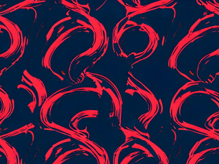 seamless pattern with red flowers,Ai generated 