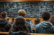 © anankkml - children seated at old wooden desks in a classroom