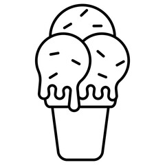 Sticker - ice cream icon