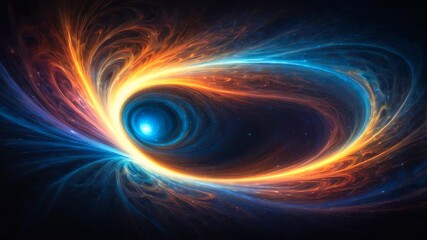 Wall Mural - The quantum field, a swirling dance of energy and matter