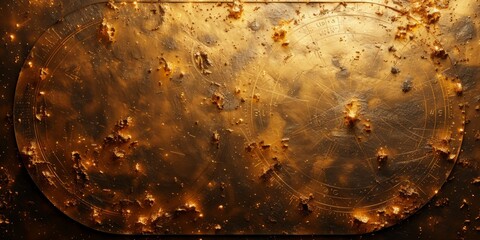 Wall Mural - golden textured surface with celestial markings, perfect for astronomy and fantasy backgrounds.