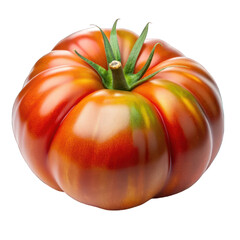 Heirloom tomato isolated on transparent background