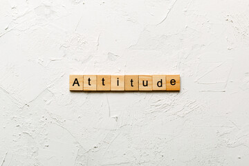 Attitude word made with wooden blocks concept