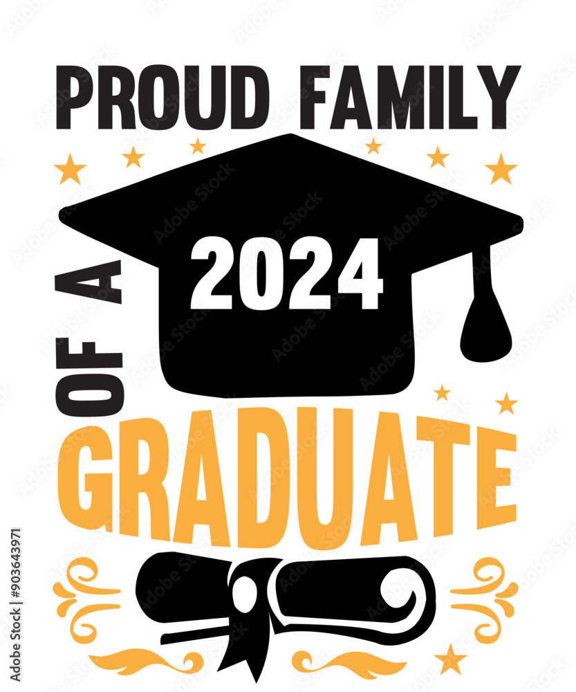 Vector de Stock Proud of a 2024 Graduate svg, Graduation svg Bundle ...