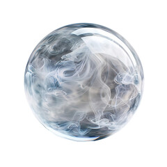 Wall Mural - a magical crystal ball with swirling mist on transparent background