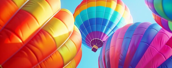 Colorful Hot Air Balloons Illustration