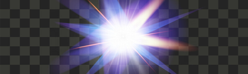 Aufkleber - 
Crystal shape light effect.Animated glowing vector.
