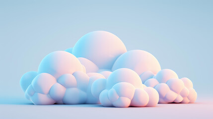 Sticker - Gentle and airy, this fluffy cloudscape creates a serene scene, perfect for calming or uplifting visuals on clean backdrops.