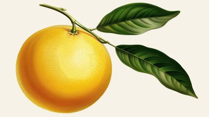 Poster - A vintage botanical illustration featuring a vibrant lemon, showcasing its detailed texture and natural beauty.