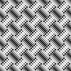 Poster - Black and white geometrical square pattern background design - abstract monochrome vector illustration