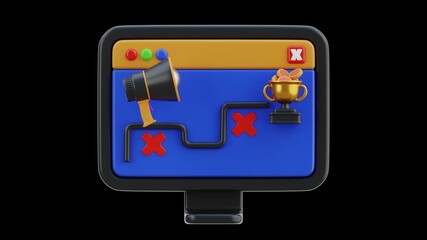 Poster - 3D Animation of Marketing Strategy for Effective Promotion | Alpha Channel