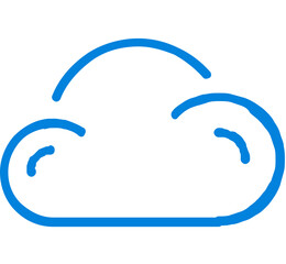 Sticker - illustration of a icon cloud