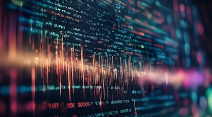 A computer screen with a lot of code on it