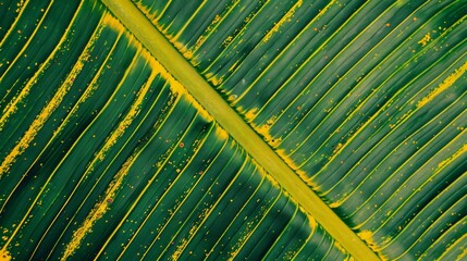 Wall Mural - A leaf with yellow spots on it