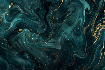 Poster - Abstract background wallpaper. teal and gold swirled background, marbling marble with a luxury. Mint, acrylic paint.
