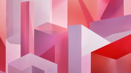 Poster - Abstract background wallpaper. pink, red and purple shapes, giving the impression of depth and perspective