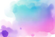 © Josh Zachary - Gentle blue, purple and pink shades watercolor background for vintage card, retro template. Beautiful fantasy colorful aquarelle paper textured ink effect grungy wet pastel illustration for design