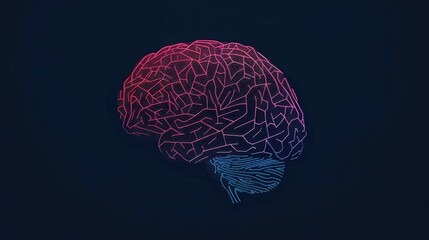 Leinwandbilder - of an brain concept with interconnected nodes and lines representing the complex neural network and data processing system of intelligence technology