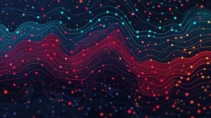 Leinwandbilder - Abstract digital showcasing a futuristic data visualization concept with machine learning algorithms neural network patterns and dynamic energy flow elements