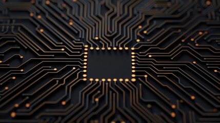 Leinwandbilder - Intricate depicting a brain like machine circuit with a complex network of interconnected digital nodes