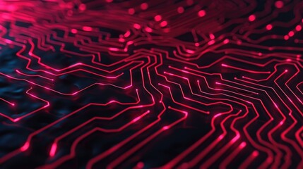 Leinwandbilder - Mesmerizing depicting a high tech neural network with intricate patterns luminous digital elements and a dynamic futuristic aesthetic