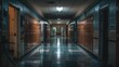 © Zie - Empty School Hallway with Lockers