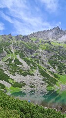 Wall Mural - Rocks and mountain lake