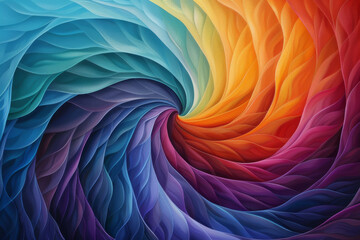 Wall Mural - A mesmerizing swirl of vibrant colors creates a dynamic and captivating abstract design, perfect for backgrounds and artistic projects.