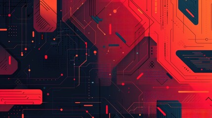 Leinwandbilder - Futuristic depicting intricate neural circuit patterns with glowing digital elements complex geometric designs and a high tech science fiction inspired visual aesthetic  The image showcases a dynamic