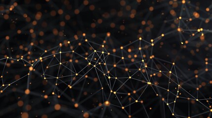 Leinwandbilder - Intricate of a complex brain circuit mapping with glowing interconnected nodes and lines representing the visualization of neural intelligence and data analysis concepts
