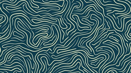 Poster - Intricate Cognitive Circuit   Abstract depicting dynamic maze like patterns that represent the complex neural networks and thought processes of the human brain  This futuristic