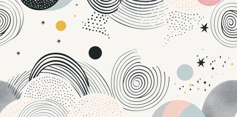 Poster - An illustration texture with iridescent, holographic background to use for poster covers or prints. Metallic rainbow, abstract art gradient glitter patterns.