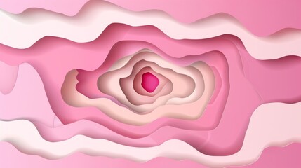Poster - Abstract female banner blanked out by shadows and color paper sheets. Woman or mother day, girl power feminism modern backdrop template. Pink color, blank banner illustration.