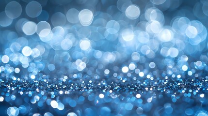 Poster - Abstract blue bokeh background.