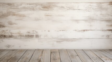 Canvas Print - distressed white texture wood