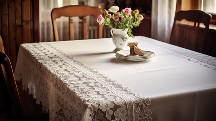 Poster - lace table cloth