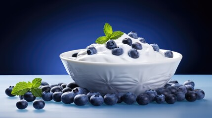 Sticker - yogurt fresh blueberry blue