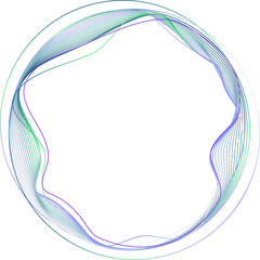 Aufkleber - circular gradient wave pattern with colorful gradients and dynamic lines for modern design projects,