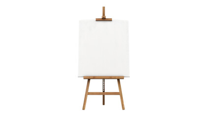 Wall Mural - easel with blank canvas on transparent background