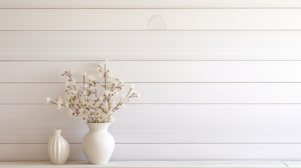 Sticker - focus blurred home interior shiplap