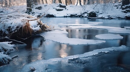 Poster - frozen freezing water