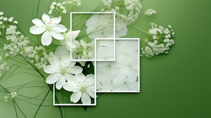 Poster - delicate green square background