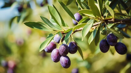 Wall Mural - purple olive trees