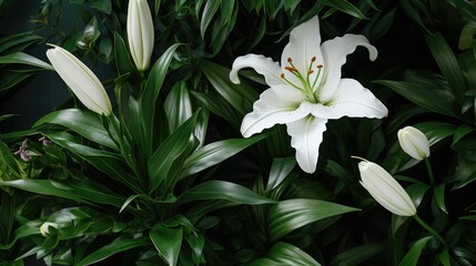 Poster - foliage lily plant