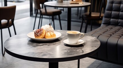 Wall Mural - marble coffee shop table