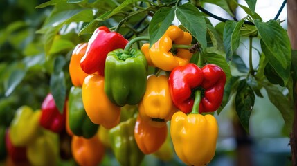 Canvas Print - yellow bell pepper plant